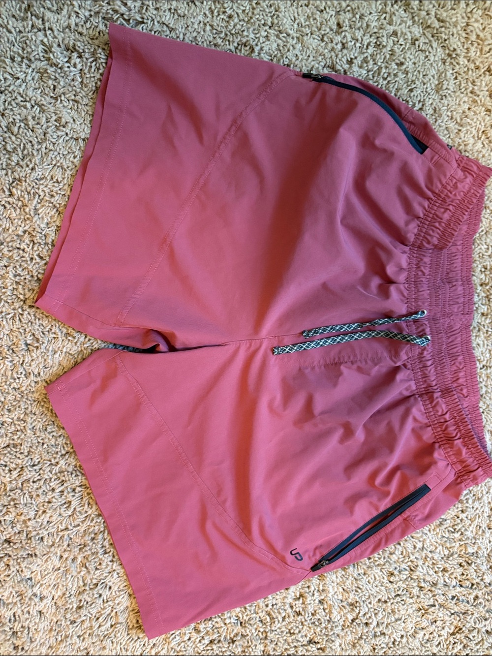 Mens Unipro Rose Athletic Shorts with Drawstring Waist size large
